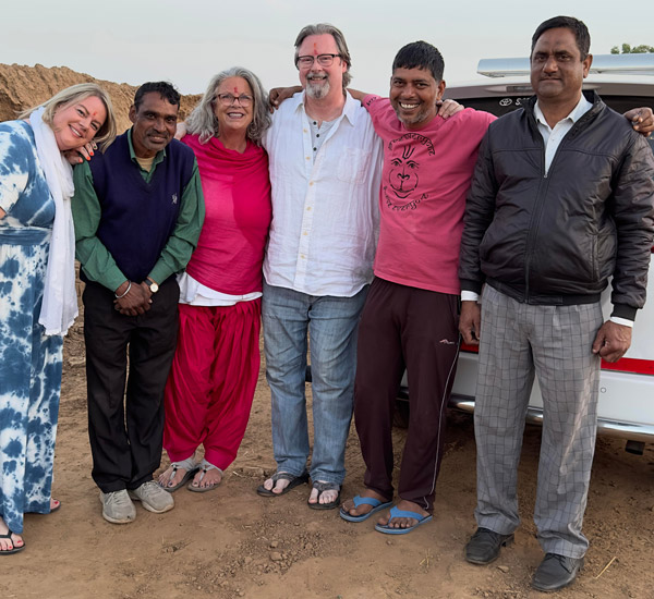 Team BFP in India, Feb 2023. Left to right: Chris, Gopal, Loren, Theron, Pintu, Krishna.