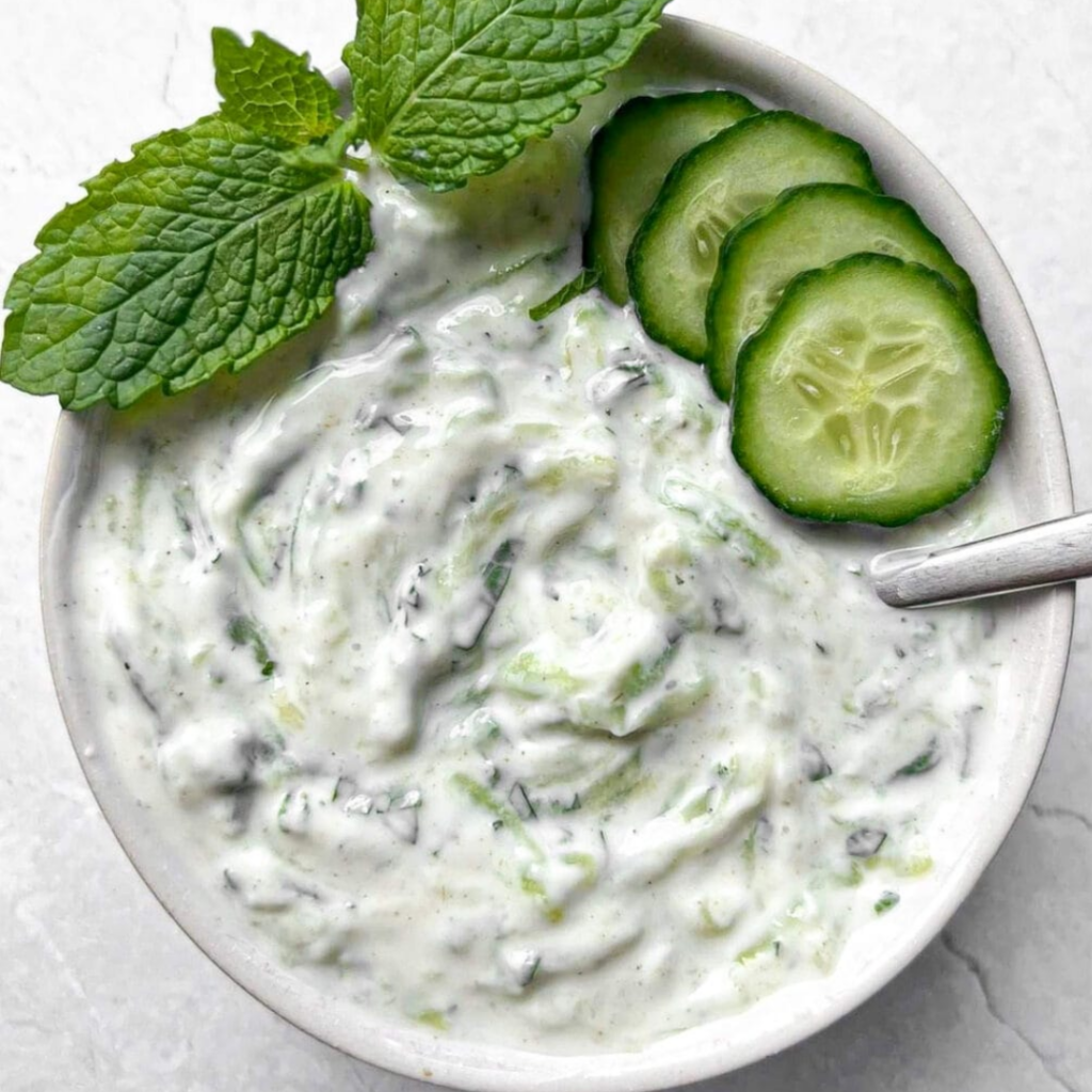 Mint and Cucumber Raita - Baba's Feed Project